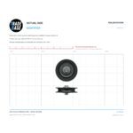 Actual size 1:1 print guide for 36mm Concave Sliding Door Roller – Stainless steel 40kg on a 10 mm grid