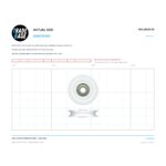 Actual size 1:1 print guide for 38mm Concave Sliding Door Roller – Acetal 35kg on a 10 mm grid