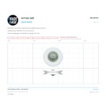 Actual size 1:1 print guide for 38.9mm Sliding Door Roller – Suits Wardrobes on a 10 mm grid