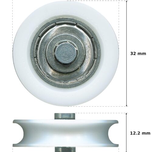 32.3mm Sliding Door Roller – Suits Security Doors dimension diagram - overall 32.3 mm x 32 mm, every dimension measured in millimetres. TradeBase Australia part ROL4145.