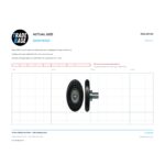 Actual size 1:1 print guide for 41.9mm Sliding Door Roller – Suits Hanging Doors on a 10 mm grid