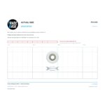 Actual size 1:1 print guide for 25.4mm Sliding Door Roller – Suits Screen Doors on a 10 mm grid