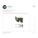 Actual size 1:1 print guide for 46.1mm Shower Screen Bracket – Suits Patio Doors on a 10 mm grid