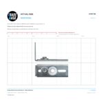 Actual size 1:1 print guide for 68.2mm Shower Screen Jamb Bracket – Suits Bi-fold Doors on a 10 mm grid