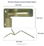 55.4mm Shower Screen Bracket Insert – Suits Bi-fold Doors dimension diagram - overall 55.4 mm x 33.6 mm, every dimension measured in millimetres. TradeBase Australia part SHBKTI55.