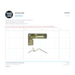 Actual size 1:1 print guide for 55.4mm Shower Screen Bracket Insert – Suits Bi-fold Doors on a 10 mm grid