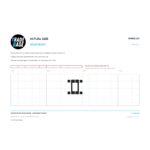 Actual size 1:1 print guide for 113.4mm Shower Screen Handle – Suits Shower Screens on a 10 mm grid