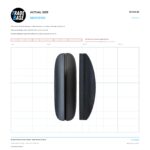 Actual size 1:1 print guide for 95.4mm Shower Screen Handle – Suits Shower Screens on a 10 mm grid