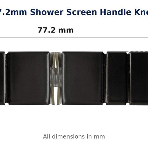 77.2mm Shower Screen Handle Knob – Suits Shower Screens dimension diagram - overall 77.2 mm x 22.2 mm, every dimension measured in millimetres. TradeBase Australia part SHKNB77.