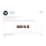 Actual size 1:1 print guide for 57.9mm Shower Screen Pivot Insert – Suits Bi-fold Doors on a 10 mm grid