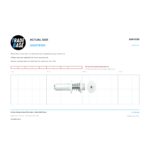 Actual size 1:1 print guide for 59.3mm Shower Screen Pivot Insert – Suits Bi-fold Doors on a 10 mm grid