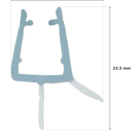 22.5mm Shower Screen Seal – Suits Shower Screens dimension diagram - overall 16.9 mm x 22.5 mm, every dimension measured in millimetres. TradeBase Australia part SHSEAL22.