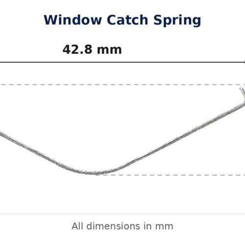 Window Catch Spring – Suits Older Trimview dimension diagram. Every dimension measured in millimetres. TradeBase Australia part SPR6030S.