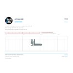 Actual size 1:1 print guide for 32.3mm Screen Door Corner Stake – Suits Shower Screens on a 10 mm grid