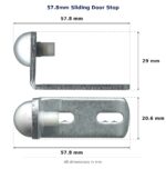 57.8mm Sliding Door Stop – Suits Sliding Doors dimension diagram - overall 57.8 mm x 29 mm, every dimension measured in millimetres. TradeBase Australia part STP58.