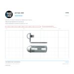 Actual size 1:1 print guide for 57.8mm Sliding Door Stop – Suits Sliding Doors on a 10 mm grid