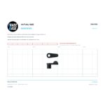 Flyscreen Swivel Clip printed at actual size, 1:1, so the part can be held against the page to identify it. It measures 23.3 mm. TradeBase Australia SWC4505.