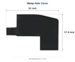 Weep Hole Cover – Suits Bradnams dimension diagram. Every dimension measured in millimetres. TradeBase Australia part WHC1997BLK.