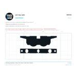 Actual size 1:1 printable identifier for AWP2053 Double Hung Awning Pulley - TradeBase Australia. Print on A4 at 100% and lay your part on the outline. 10 mm grid, 100 mm calibration bar.