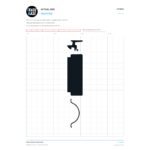 CTH6012 Non-Keyed Window Catch & Spring actual size identifier, 1:1 scale print sheet on a 10 mm grid
