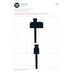 Actual size 1:1 printable identifier for DHB8250 Double Hung Timber Window Bolt - TradeBase Australia. Print on A4 at 100% and lay your part on the outline. 10 mm grid, 100 mm calibration bar. Measures 55.3 x 100.5 mm and 22.6 x 100.3 mm.