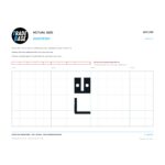 Actual size 1:1 printable identifier for DST1765 Screen Door Stacker Stop - TradeBase Australia. Print on A4 at 100% and lay your part on the outline. 10 mm grid, 100 mm calibration bar. Measures 20.6 x 20.3 mm and 20.6 x 20.3 mm.