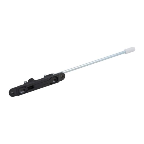 TradeBase Flush Bolt 266mm – Metal Rod with Plastic Tip – Commercial Doors – Black in Black