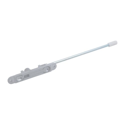 TradeBase Flush Bolt 266mm – Metal Rod with Plastic Tip – Commercial Doors – Silver in Silver