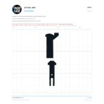 GDE57 57.3mm Sliding Door Guide actual size identifier, 1:1 scale print sheet on a 10 mm grid