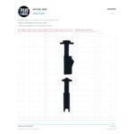 GDETOP25 Sliding Screen Door Top Guide actual size identifier, 1:1 scale print sheet on a 10 mm grid