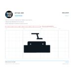HDLSLDSCR Sliding Screen Door Pull Handle actual size identifier, 1:1 scale print sheet on a 10 mm grid