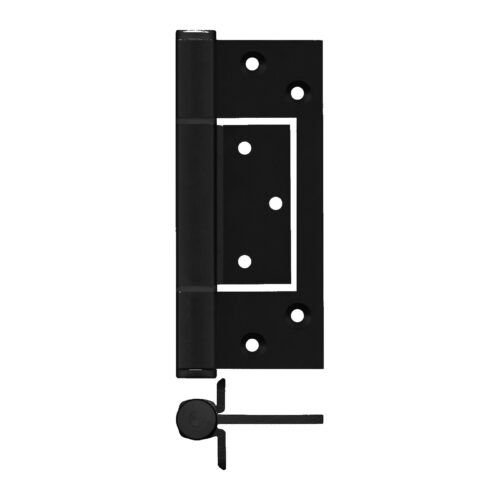 TradeBase Double Fast-Fix Hinge 104 130mm – Aluminium – Stainless Pin & Screws – Black in Black