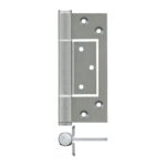 TradeBase Double Fast-Fix Hinge 104 130mm – Aluminium – Stainless Pin & Screws – Clear Anodised in Clear Anodised