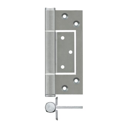 TradeBase Double Fast-Fix Hinge 104 130mm – Aluminium – Stainless Pin & Screws – Clear Anodised in Clear Anodised