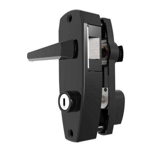 Hinged Screen Door Safety Lock – Black - TradeBase Australia part LCK8881BLK.