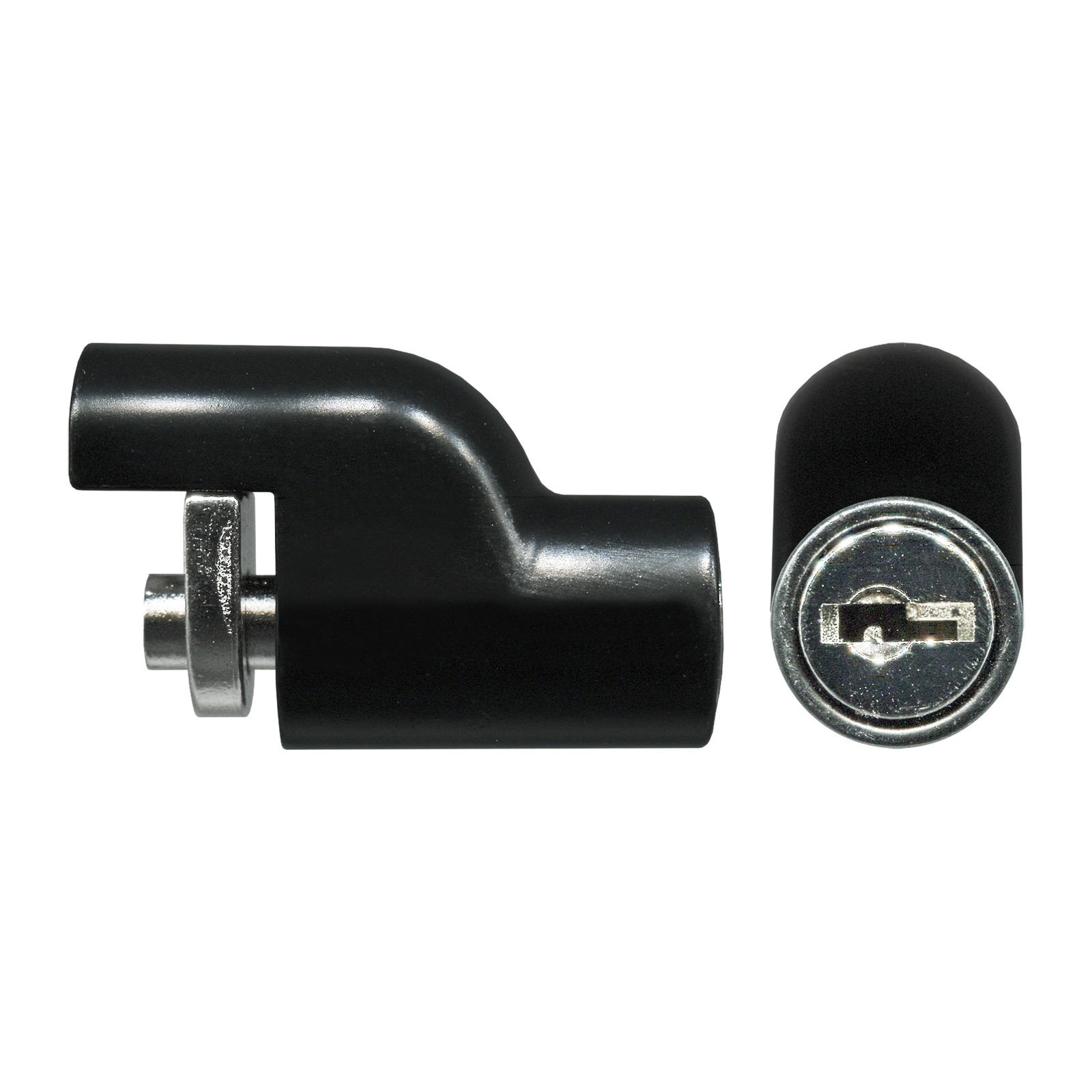 Sliding Aluminium Window Push Lock - LPS8244 Sliding Aluminium Window Push Lock – Venlock Mini – Suits Sills to 8mm – Black, White - TradeBase Australia part LPS8244.