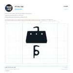 Actual size 1:1 printable identifier for LTC6290 Sliding Screen Door Latch - TradeBase Australia. Print on A4 at 100% and lay your part on the outline. 10 mm grid, 100 mm calibration bar. Measures 61.9 x 48.2 mm and 16.9 x 37.8 mm.