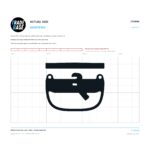 Actual size 1:1 printable identifier for LTC8080 Sliding Screen Door Latch - TradeBase Australia. Print on A4 at 100% and lay your part on the outline. 10 mm grid, 100 mm calibration bar. Measures 83.2 x 8.4 mm and 83.1 x 54.4 mm.