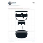 Actual size 1:1 printable identifier for LTC8080A Sliding Screen Door Latch Set - TradeBase Australia. Print on A4 at 100% and lay your part on the outline. 10 mm grid, 100 mm calibration bar. Measures 83.2 x 8.4 mm and 83.2 x 54.4 mm and 51.6 x 23.8 mm and 26.6 x 23.8 mm and 83.2 x 9.8 mm and 83.2 x 41.3 mm.