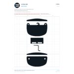 Actual size 1:1 printable identifier for LTC8081A Sliding Screen Door Latch Set - TradeBase Australia. Print on A4 at 100% and lay your part on the outline. 10 mm grid, 100 mm calibration bar. Measures 83.2 x 10.4 mm and 83.2 x 54.8 mm and 51.7 x 23.8 mm and 26.6 x 23.8 mm and 83.2 x 9.8 mm and 83.2 x 41.3 mm.
