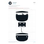 Actual size 1:1 printable identifier for LTC8081B Sliding Screen Door Latch Set - TradeBase Australia. Print on A4 at 100% and lay your part on the outline. 10 mm grid, 100 mm calibration bar. Measures 83.2 x 10.4 mm and 83.2 x 54.8 mm and 50.9 x 30.0 mm and 9.0 x 29.6 mm and 83.2 x 9.8 mm and 83.2 x 41.3 mm.