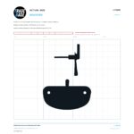 Actual size 1:1 printable identifier for LTC8090 Sliding Screen Door Outer Snib & Pull - TradeBase Australia. Print on A4 at 100% and lay your part on the outline. 10 mm grid, 100 mm calibration bar. Measures 43.4 x 54.1 mm and 82.1 x 51.9 mm.