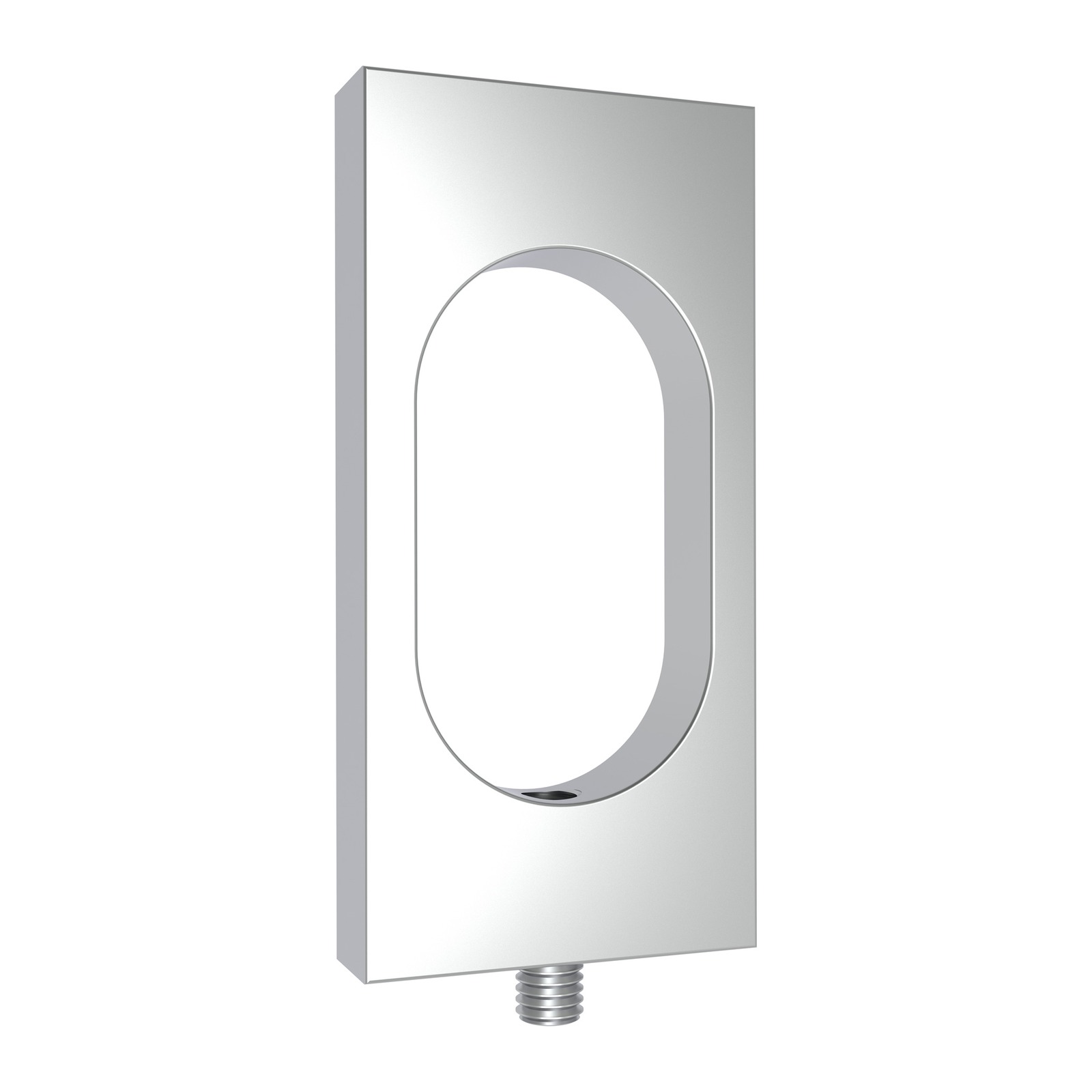 Rectangular Oval Cylinder Escutcheon – Brass – Grub Screw Fix – 50 x 24mm – Satin Chrome - TradeBase NLE1292STC TradeBase Rectangular Oval Cylinder Escutcheon – Brass – Grub Screw Fix – 50 x 24mm – Satin Chrome in Satin Chrome