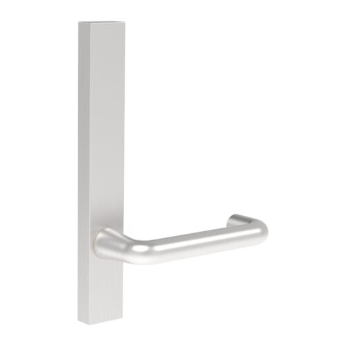 TradeBase Narrow Stile External Plate & Lever – No Cylinder Hole – Suits NL Mortice Locks – Satin Chrome in Satin Chrome
