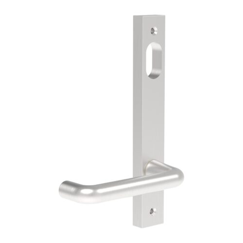 TradeBase Narrow Stile Internal Plate & Lever – Cylinder Hole – Suits NL Mortice Locks – Satin Chrome in Satin Chrome