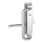 TradeBase Offset D Pull Handle 170mm – Narrow Stile Doors – Satin Chrome in Satin Chrome