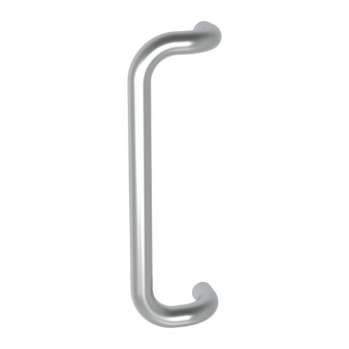 TradeBase Offset D Pull Handle 170mm – Narrow Stile Doors – Satin Chrome in Satin Chrome