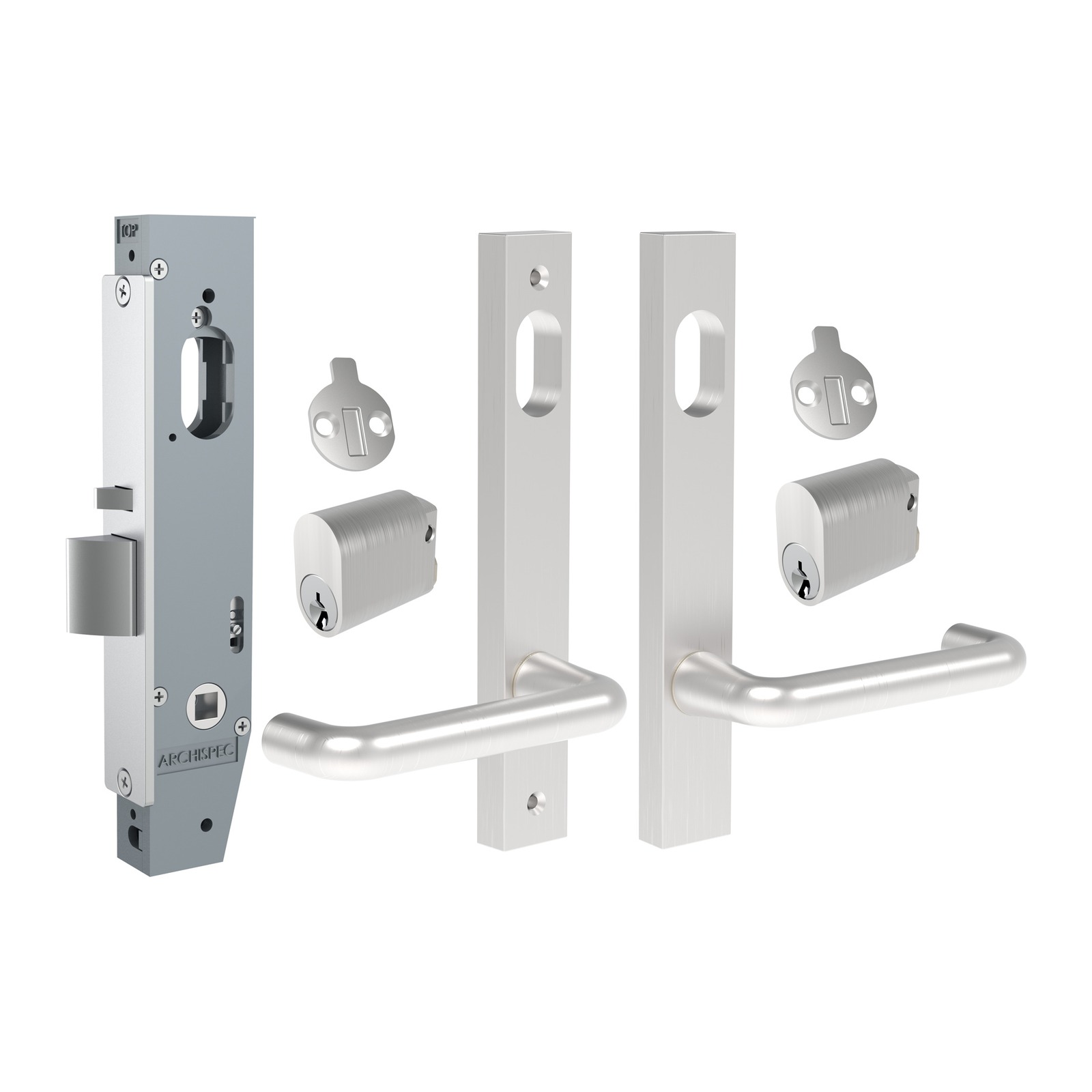 Narrow Stile Mortice Lock & Lever Set NL23-1 – Cylinder Outside / Cylinder Inside – Satin Chrome - TradeBase NLS1201 TradeBase Narrow Stile Mortice Lock & Lever Set NL23-1 – Cylinder Outside / Cylinder Inside – Satin Chrome in Satin Chrome