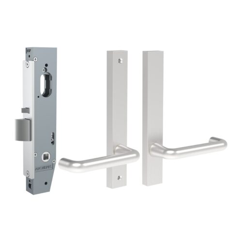 TradeBase Narrow Stile Mortice Lock & Lever Set NL23-5 – Passage – No Cylinders – Satin Chrome in Satin Chrome