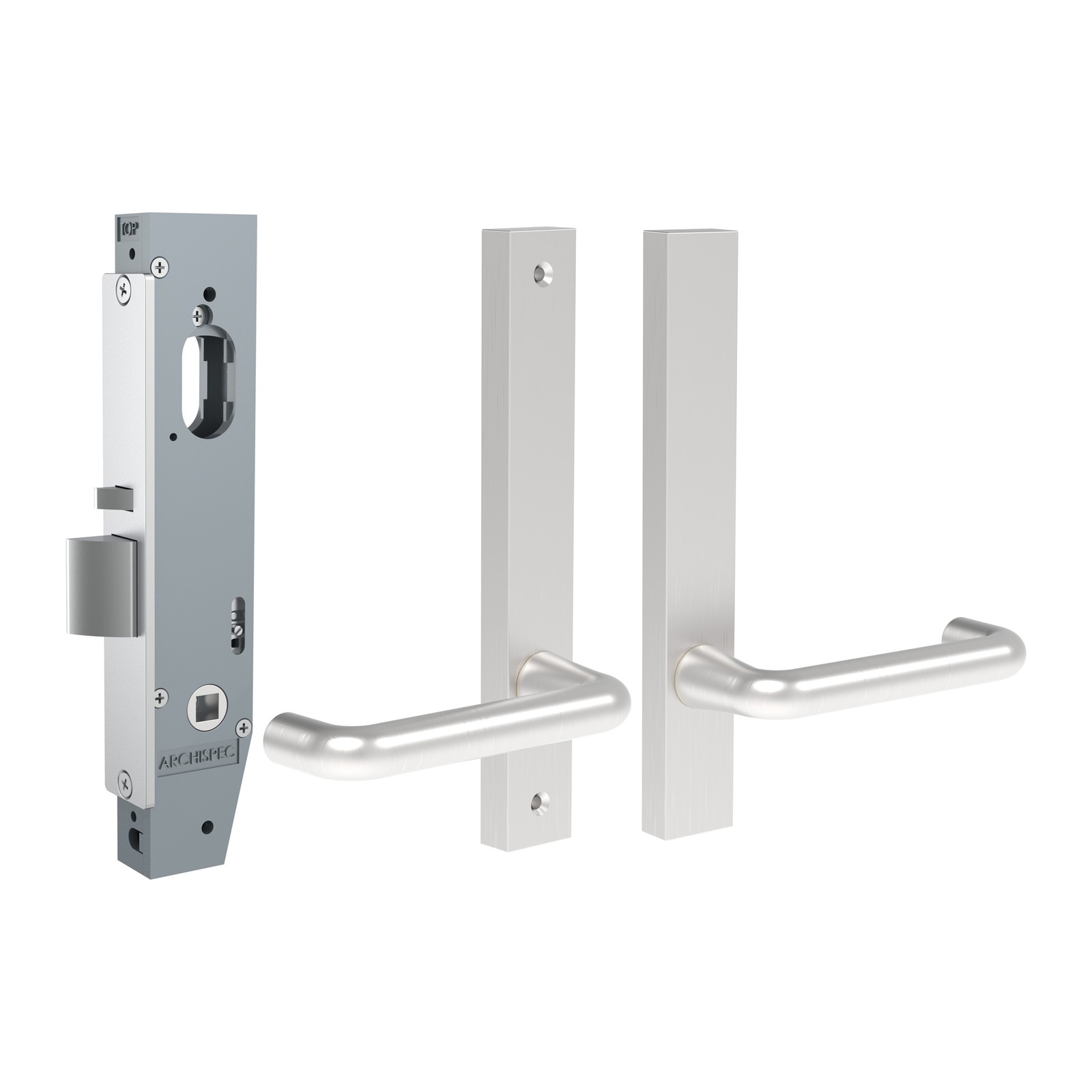Narrow Stile Mortice Lock & Lever Set NL23-5 – Passage – No Cylinders – Satin Chrome - TradeBase NLS1205 TradeBase Narrow Stile Mortice Lock & Lever Set NL23-5 – Passage – No Cylinders – Satin Chrome in Satin Chrome